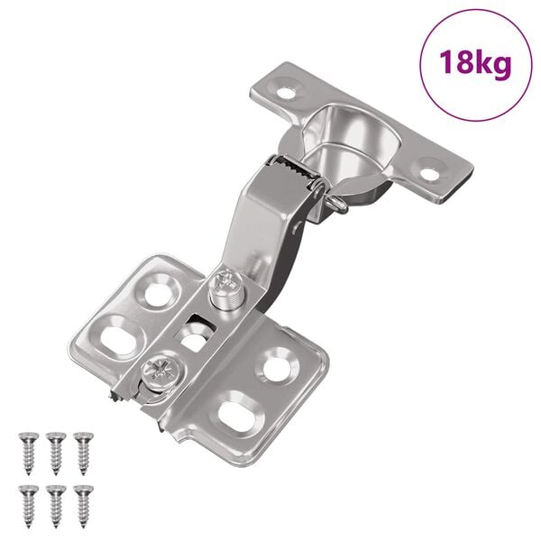 vidaXL Hinge 254 pcs Nickel 26 mm Iron