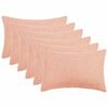 vidaXL Cushion Cover 6 pcs HEERLEN Pink 50 x 75 cm Boucl&eacute;