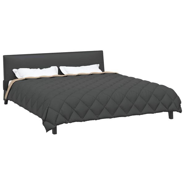vidaXL Winter Duvet Anthracite and Taupe 240 x 260 cm Microfiber