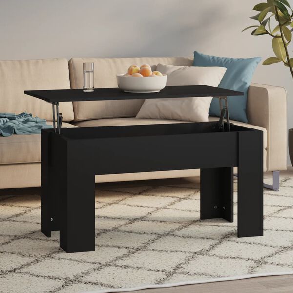 vidaXL Coffee Table Black 101x49x52 cm Engineered Wood