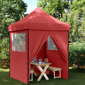 vidaXL Party Tent Burgundy Oxford Fabric