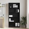 vidaXL Bookcase Black Oak 80x24x176 cm Engineered Wood