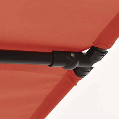 vidaXL Outdoor Parasol with Aluminium Pole 2x1.5 m Terracotta