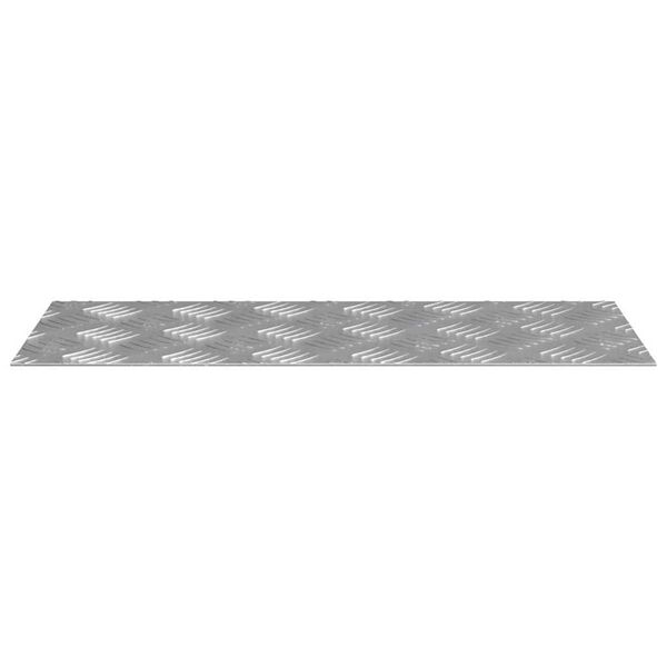 vidaXL Stair Tread Rectangular 4 pcs Silver 50 x 20 cm Aluminium