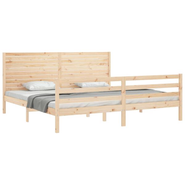 vidaXL Bed Frame without Mattress Super King Size Solid Wood