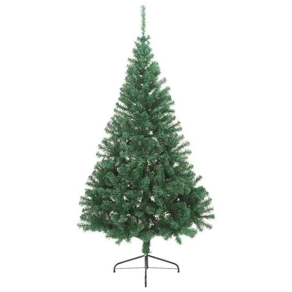 vidaXL Artificial Pre-lit Christmas Tree Green 210 cm PVC