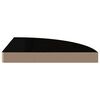 vidaXL Floating Corner Shelves 2 pcs High Gloss Black 35x35x3.8 cm MDF