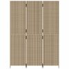 vidaXL Room Divider 3 Panels Beige Poly Rattan