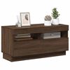 vidaXL TV Cabinet with LED Lights Brown Oak 80x35x40 cm