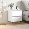 vidaXL Bedside Cabinet White 40x35x50 cm Engineered Wood