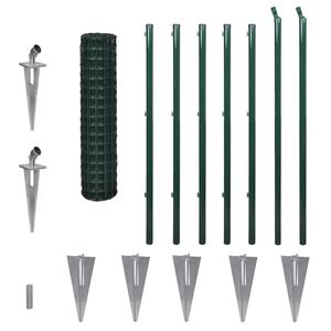 vidaXL Euro Fence Steel 10x1,2 m Green