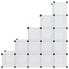 vidaXL Storage Cube Organiser with 15 Cubes and Doors Transparent PP