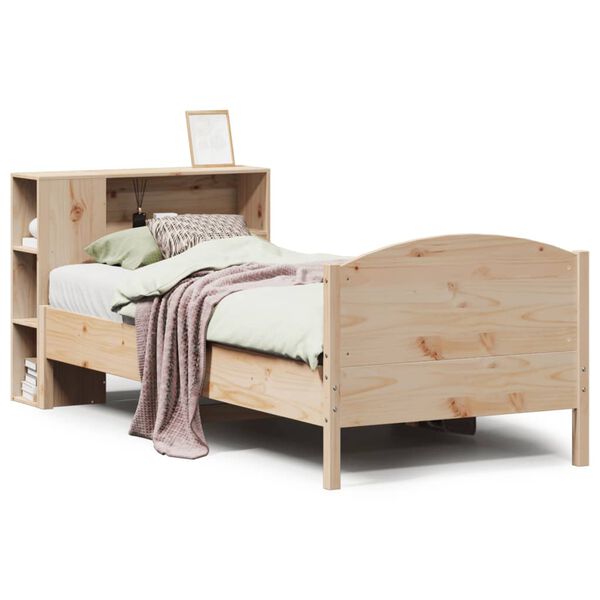 vidaXL Bookcase Bed without Mattress 100x200cm Solid Wood Pine