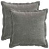 vidaXL Cushion Cover 2 pcs HOUTEN Dark Grey 40 x 40 cm Chenille Fabric