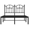 vidaXL Metal Bed Frame without Mattress with Headboard Black 120x200cm