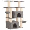 vidaXL Cat Tree with Sisal Scratching Posts 2 pcs Light Grey 147 cm