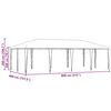 vidaXL Party Tent White 800 x 400 x 266 cm Polyester and Steel