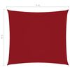 vidaXL Sunshade Sail Oxford Fabric Square 5x5 m Red