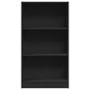 vidaXL Bookcase Black 60x24x109 cm Engineered Wood
