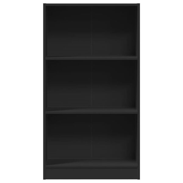 vidaXL Bookcase Black 60x24x109 cm Engineered Wood