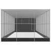 vidaXL Aviary with Extension Silver 1118x303x216 cm Steel