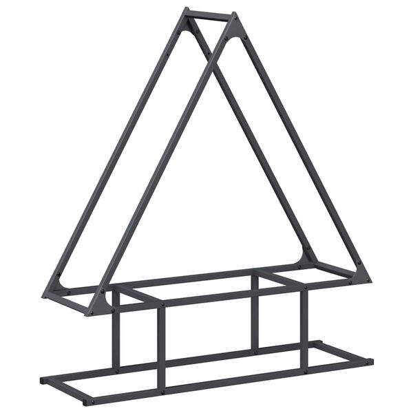 vidaXL Firewood Rack Anthracite 80x25x90 cm Cold-rolled steel