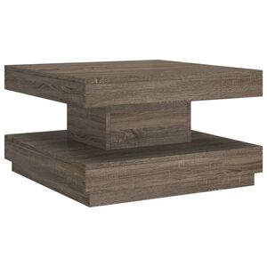 vidaXL Coffee Table | Grey | MDF with veneer | 60x60x35 cm | Decorative Inlays