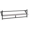 vidaXL 6 Piece Wall Shelf Set with Bars Grey Sonoma Engineered Wood