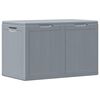 vidaXL Garden Storage Box 180L Grey PP Wood Look