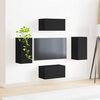 vidaXL TV Cabinet Set 4 pcs Black Engineered Wood