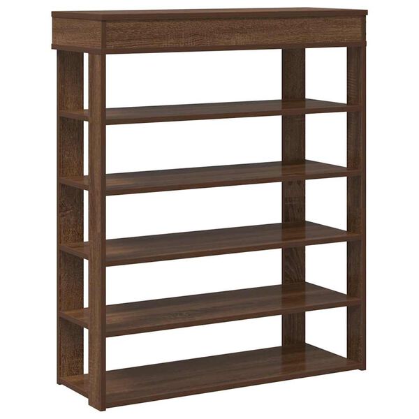 vidaXL Shoe Rack Brown Oak 80x30x98 cm Engineered Wood