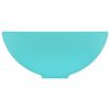 vidaXL Luxury Bathroom Basin Round Matt Light Green 32.5x14 cm Ceramic