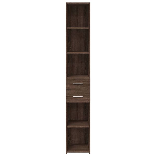vidaXL Highboard Brown Oak 30x42.5x185 cm Engineered Wood