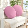 vidaXL Seat Cushions 2 pcs Pink &Oslash;80 x 29 cm Fabric