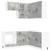 vidaXL Kitchen Unit LUCCA 8 pcs Concrete Grey Engineered Wood