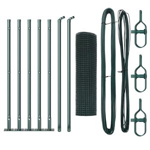 vidaXL Welded Wire Fence with Concrete Base 10 x 0.6 m (W x H)