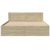 vidaXL Bed Frame with Headboard without Mattress Sonoma Oak 150x200 cm King Size
