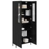 vidaXL Highboard Black Oak 69.5 x 34 x 180 cm Engineered Wood