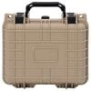 vidaXL Hard Luggage Case with Storage Sand 27 x 24.5 x 12.5 cm