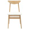 vidaXL Dining Chairs 2 pcs Natural 42 x 47.5 x 81 cm Solid Rubber Wood