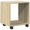 vidaXL Rolling Cabinet Sonoma Oak 37x33x42,5 cm Engineered Wood