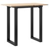 vidaXL Dining Table O-Frame 80x50x75,5 cm Solid Wood Pine and Steel