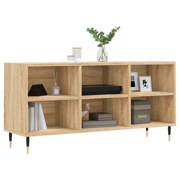 vidaXL TV Cabinet Sonoma Oak 103.5x30x50 cm Engineered Wood