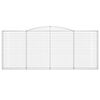 vidaXL Arched Gabion Baskets 3 pcs 400x30x160/180 cm Galvanised Iron