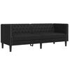 vidaXL Living Room Couch 2 pcs Black 194 x 74.5 x 70.5 cm Faux Leather