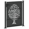 vidaXL Garden Gate with Lock Black 85 x 130 cm Powder-coated steel