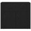 vidaXL Sideboard Black Oak 240 x 33 x 70 cm Engineered Wood
