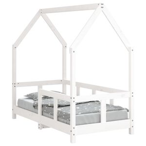 vidaXL Kids Bed Frame White 70x140 cm Solid Wood Pine