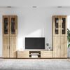 vidaXL TV Cabinet Set with Drawer with Door Sonoma Oak Engineered Wood