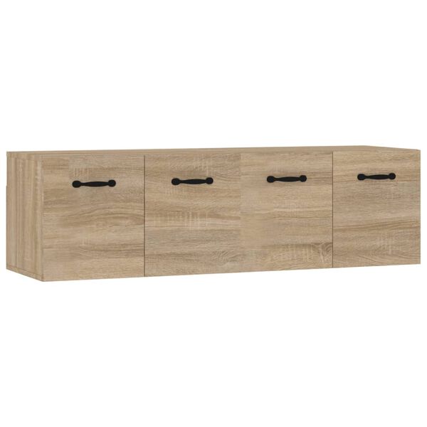 vidaXL Wall Cabinets 2 pcs Sonoma Oak 80x35x36.5 cm Engineered Wood
